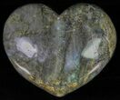 Flashy Polished Labradorite Heart #62947-1